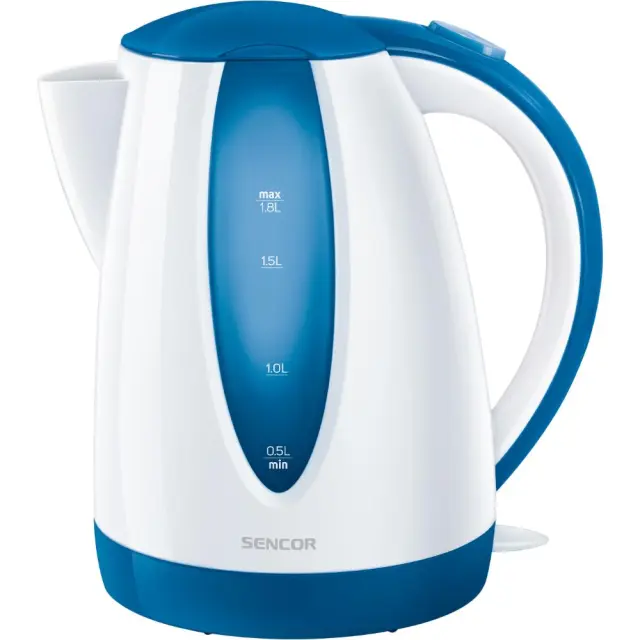 Βραστήρας Sencor SWK 1812BL 1.8lt 2000W με Διπλή Ένδειξη Στάθμης και Πλαστικό Σώμα Μπλε