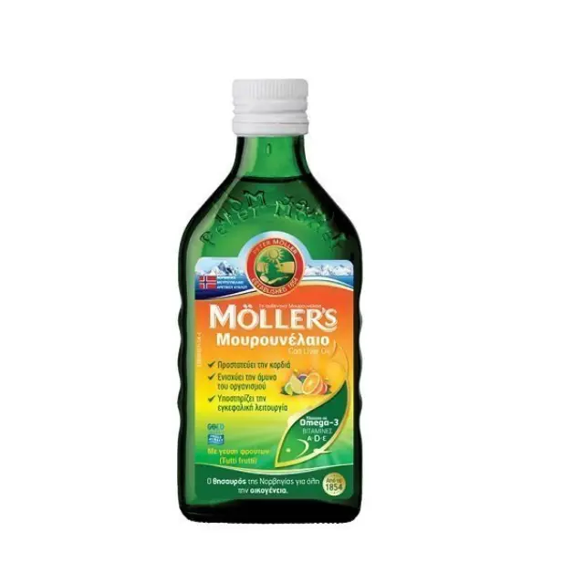 Moller’s Μουρουνέλαιο με Γεύση Φρούτων 250ml