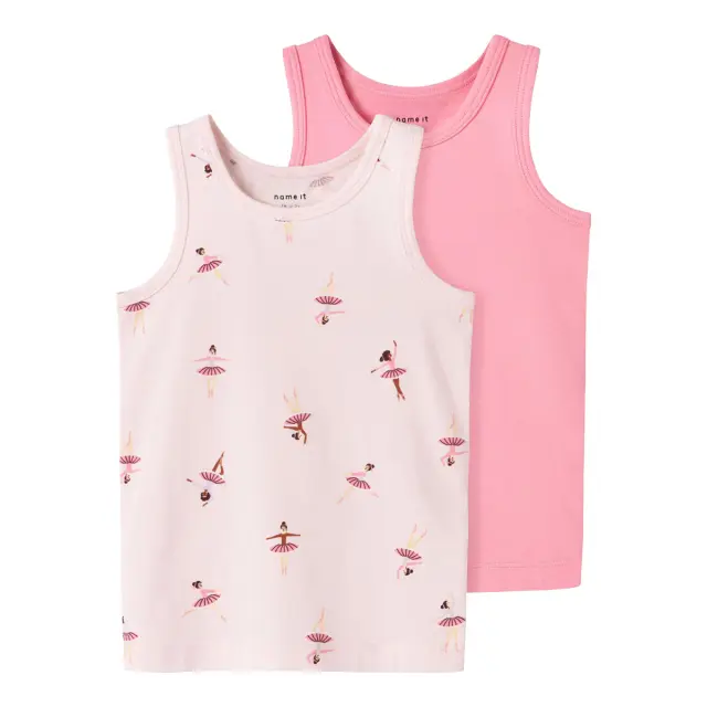 Σετ 2 Παιδικά Φανελάκια Κοριτσιού Name It Pearl Floral Tank Top - 18-24 μηνών