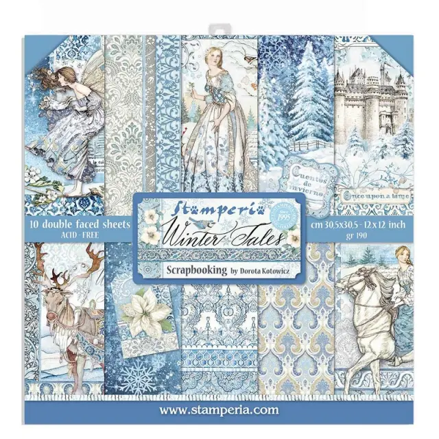 Χαρτιά scrapbooking 10τεμ, 30.5x30.5cm, Winter Tales Stamperia