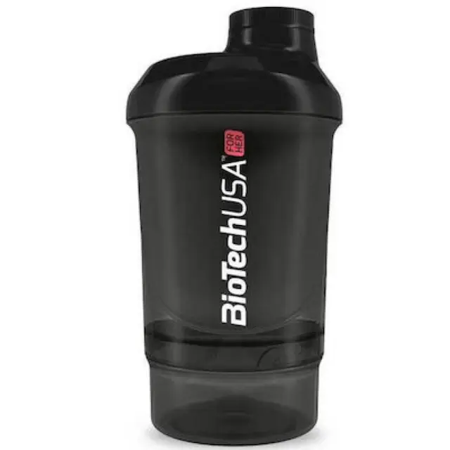 BioTechUSA Shaker Wave+ Nano 300ml (+150ml) black-smoked (24030300)