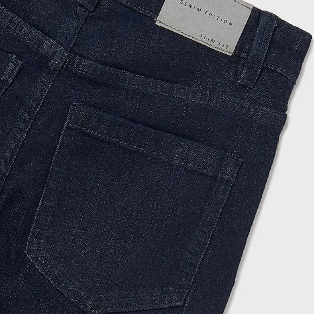 Junior 10 έως 18 ετών Παντελόνι slim fit βασικό τζιν σκούρο μπλε - 10Ε 2