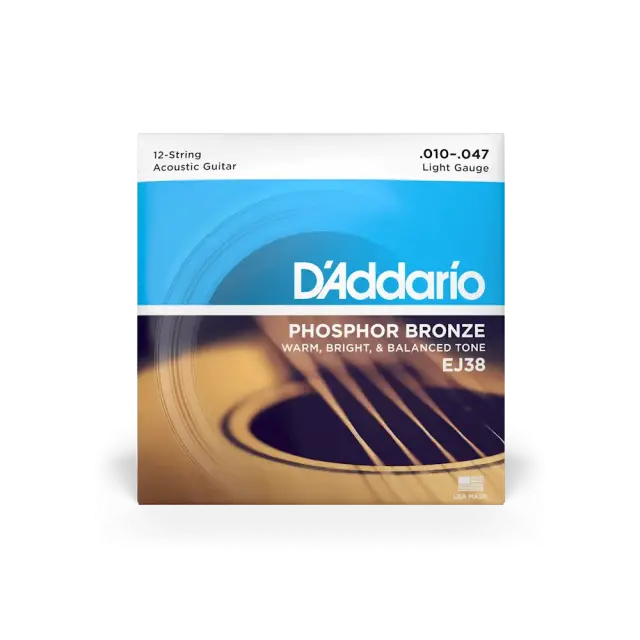 D'Addario EJ38 Phosphor Bronze Χορδές 12άχορδης Ακουστικής Κιθάρας 10 - 47