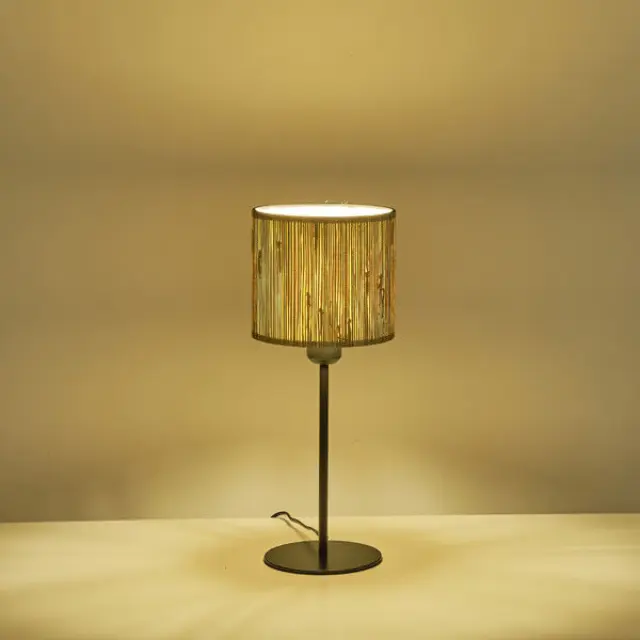 Μπεζ Επιτραπέζιο Φωτιστικό Pampas Grass E27 42cm Aenon