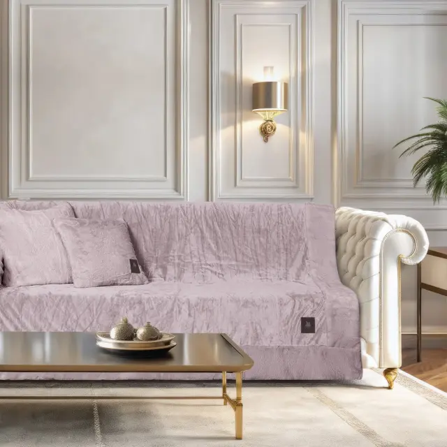 Ριχτάρι Διθέσιο 180x250 Velvet Premium Greenwich Polo Club 3969 Nude 100% Πολυέστερ
