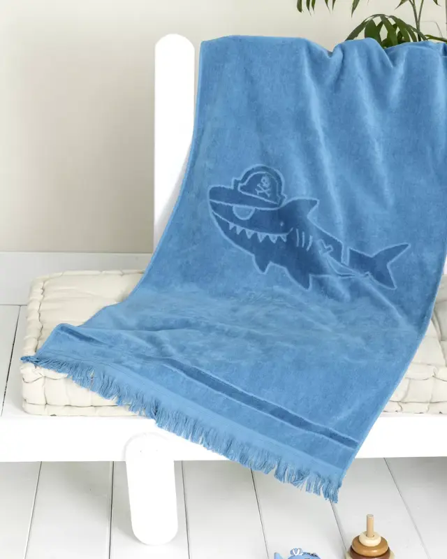 Πετσέτα Θαλάσσης 70x140 420gsm Nima Ahoy Jacquard Blue 100% βαμβακερό