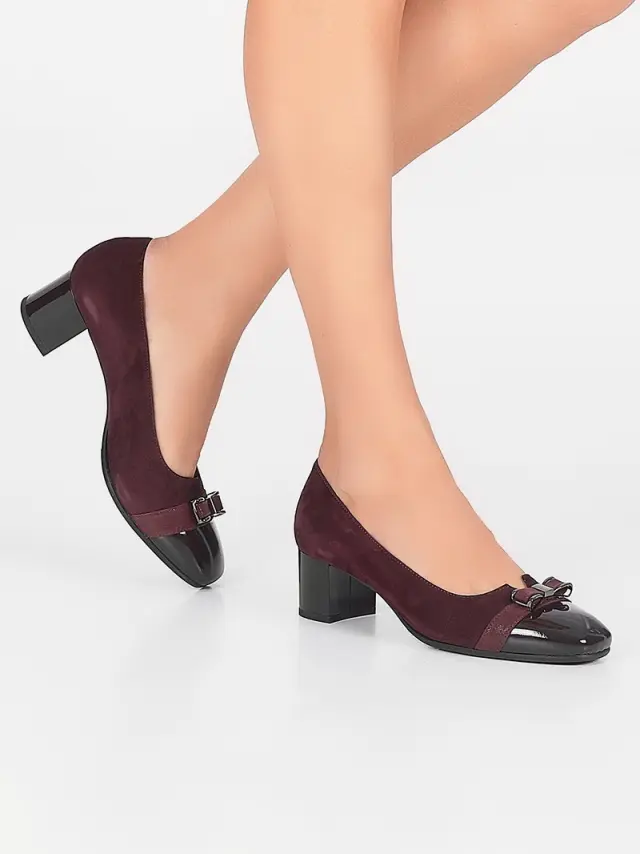 Soffice Sogno Γόβες Γυναικείο δέρμα Nubuck/δέρμα λουστρίνι Μπορντώ ASS/9632 VINO 2