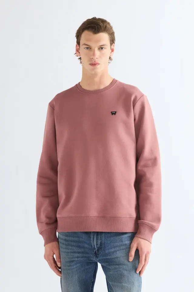 Wrangler Ανδρικό SIGN OFF CREW Φούτερ 112387037 - Rose Brown - XL