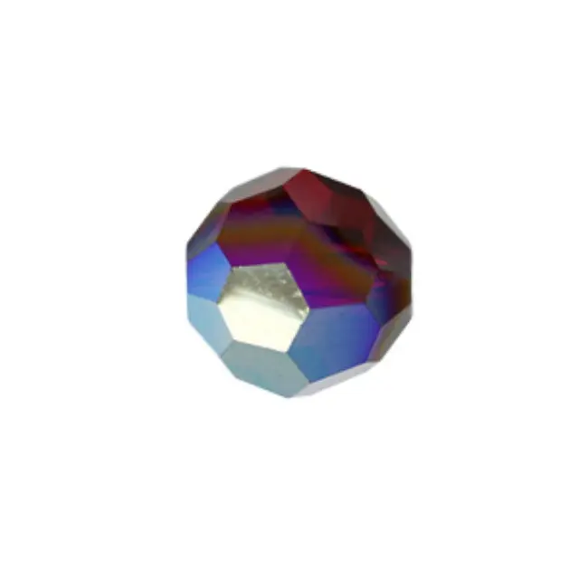 Swarovski 5000 Faceted Round Siam AB 6mm - 10τεμ