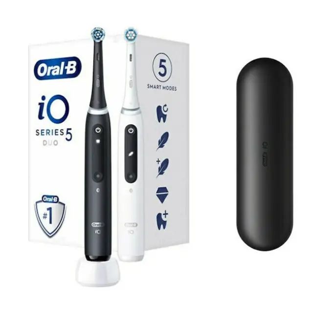 Oral-B Ηλεκτρική Οδοντόβουρτσα iO Series 5 Double Pack Black / White