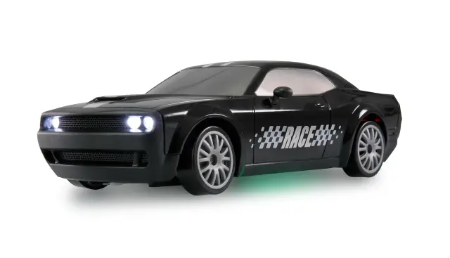 AMEWI Drift Muscle Car Τηλεκατευθυνόμενο Αυτοκίνητο Drift 4x4 με LED & 2 Σετ Τροχών 1:20 Μαύρο 21110