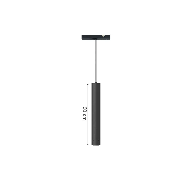 Inlight Φωτιστικό LED 6W 3000K για μαγνητική Mini ράγα σε μαύρη απόχρωση D:30cm (TMM0101-Black) 2