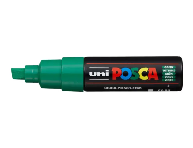 Μαρκαδόρος Σχεδίου Uni Posca PC-8K με πάχος μύτης 8.0mm - GreenPC-8K(E) - ΠPAΣINO