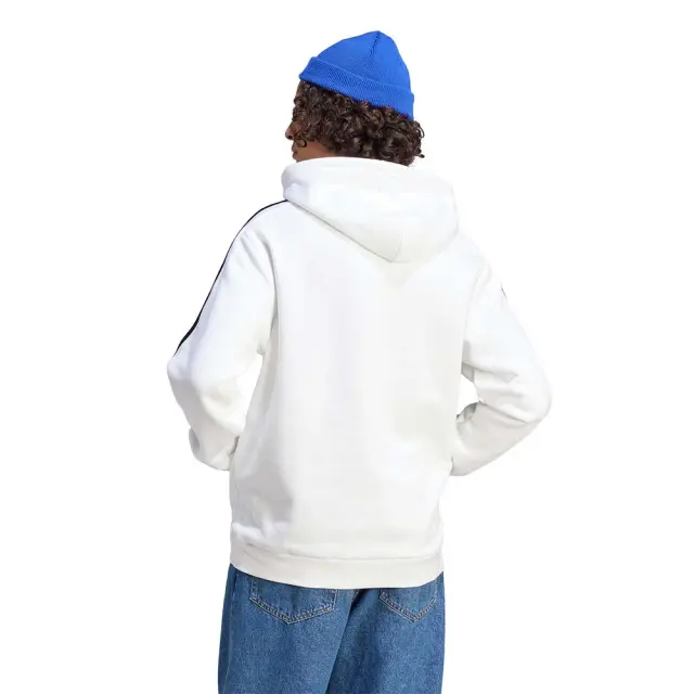 adidas Sportswear Men's 3Stripes Fleece Hoodie Άσπρο IJ6476 (adidas Sportswear) - XXLarge 2
