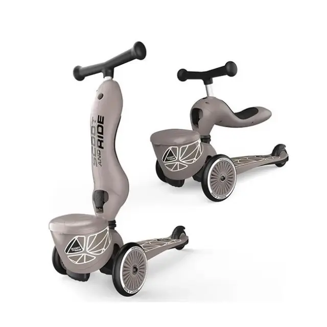 Scoot & Ride Highwaykick 1 Lifestyle 2in1 Brown Lines (96605)