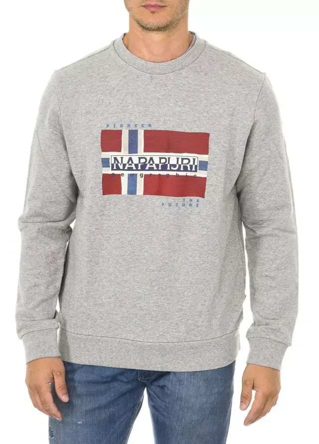 Napapijri - Ανδρικό Φούτερ NP0A4EZC-160 Γκρι - 2XL