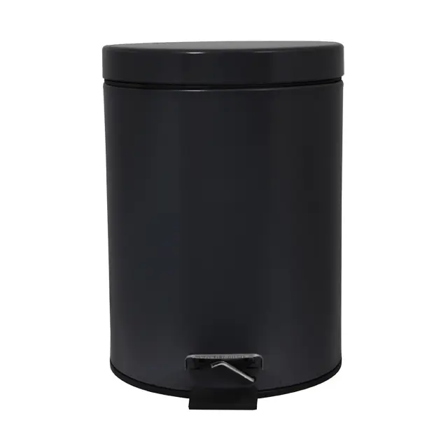 Estia Classic Μεταλλικό Καλαθάκι Μπάνιου 5lt Black Matt