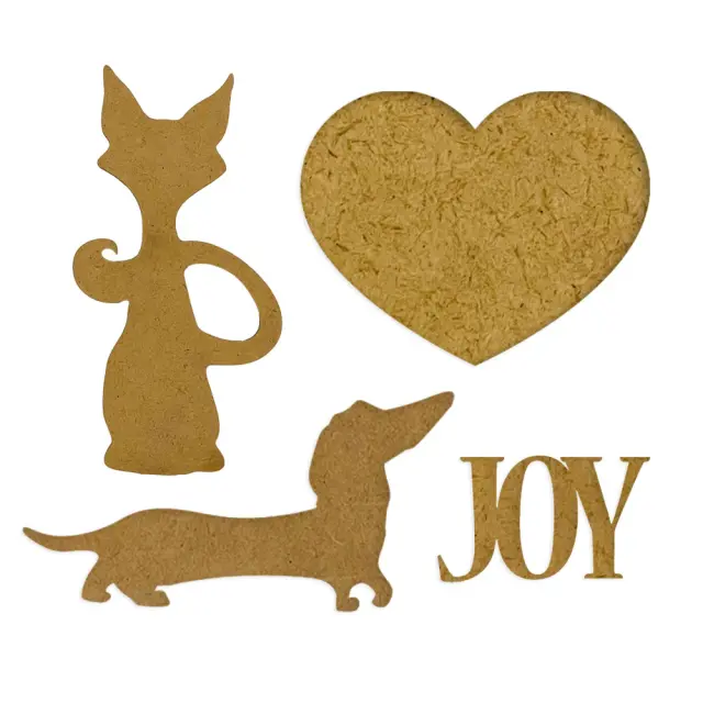 Διακοσμητικά σχέδια MDF, Stamperia, Furry Friends, Γάτα και σκύλος, 4 τεμ.