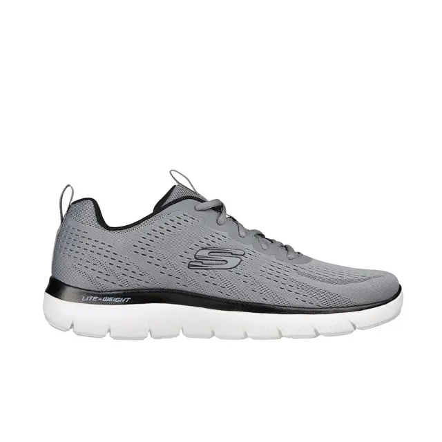 Skechers Engineered Mesh Lace-Up (232395-GYBK) - Μαύρο-Γκρί