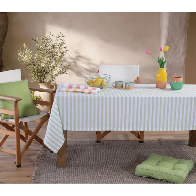 Τραπεζομάντηλο Αλέκιαστο Nef-Nef Lemonade Mint 140x240