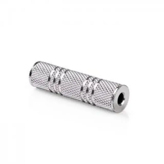 Μούφα stereo 3,5 mm θηλ. - 3,5 mm θηλ., σε ασημί χρώμα. 2