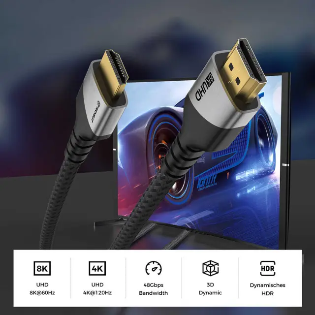 Καλώδιο HDMI 2.1 Techsuit NexusVision Pro (CX3) 8K 60Hz 48Gbps 2m 3