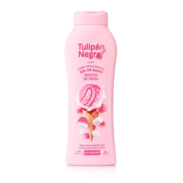 Tulipán Negro Yummy Besitos de Fresa Φιλάκια Φράουλας Αφρόλουτρο Σώματος, 650ml