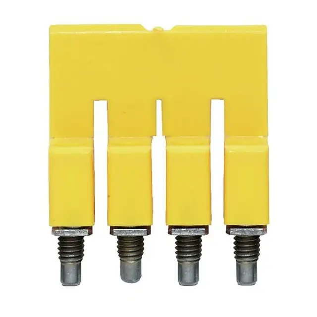Cross-connector (terminal), when screwed in, yellow, 32 A, Number of poles: 4, Pitch in mm (P): 5.10, Insulated: Yes, Width: 7 mm