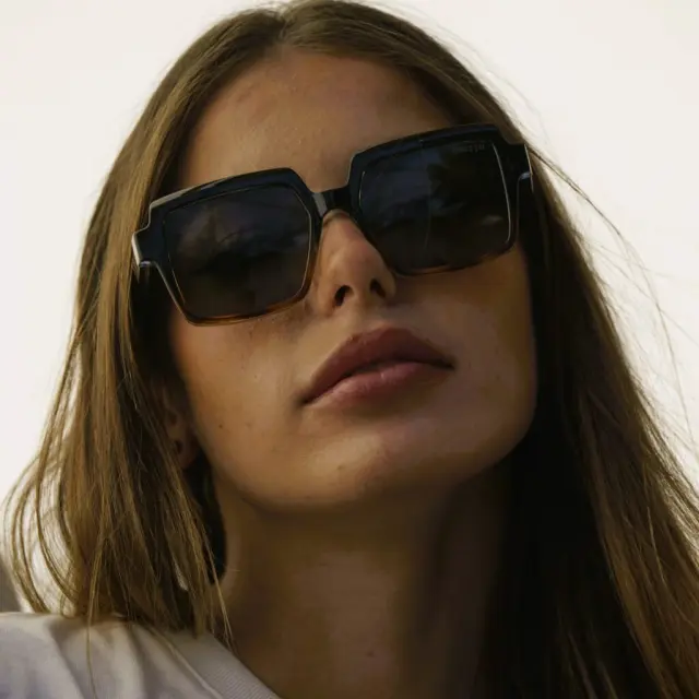 Ghetto Ladies Square Sunglasses Black/Leopard Frame 3