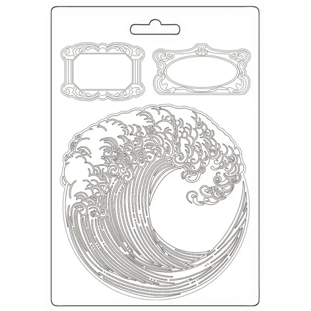 Καλούπι εύκαμπτο A5, 21x14.8cm, Stamperia, Silent Sea, Wave