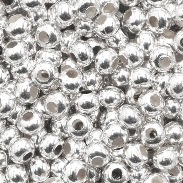 Μεταλλικές Χάντρες Rhodium Color 6/0 ~100τεμ