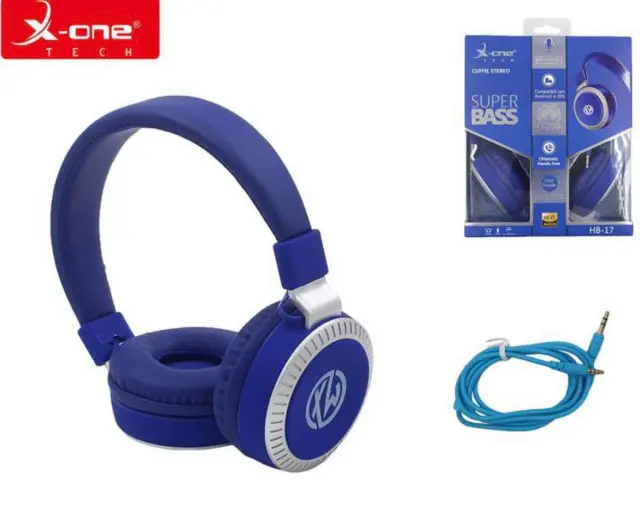 Ενσύρματα Ακουστικά On Ear X-One HB-17 Μπλε 2