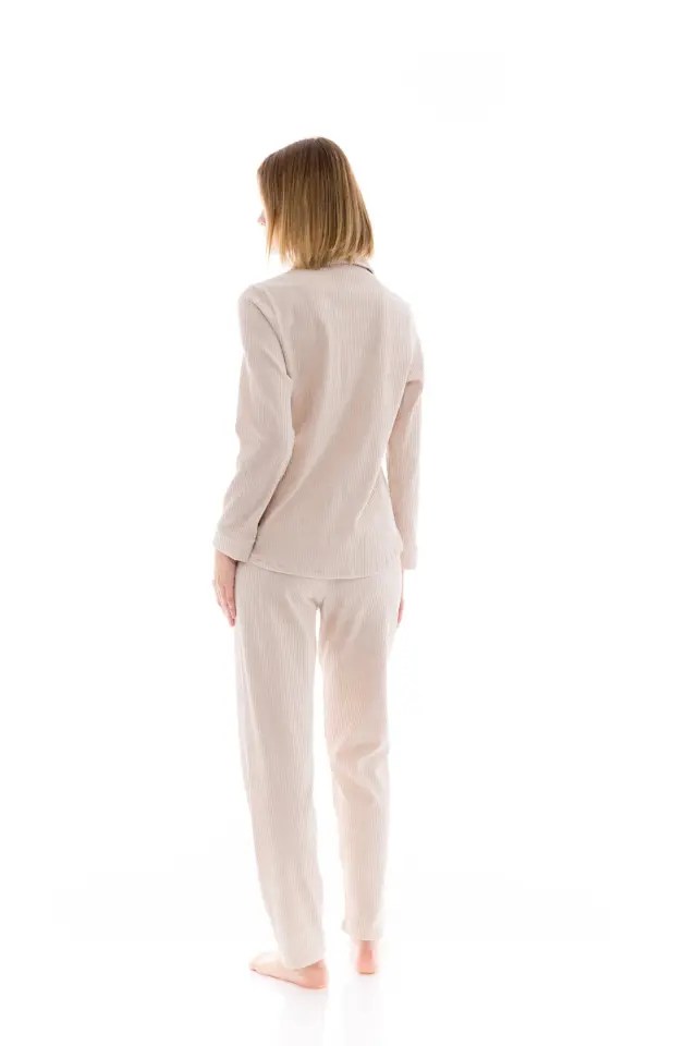 W1442 - Skin - PYJAMA BUTTONED VELVET STRIPE 3
