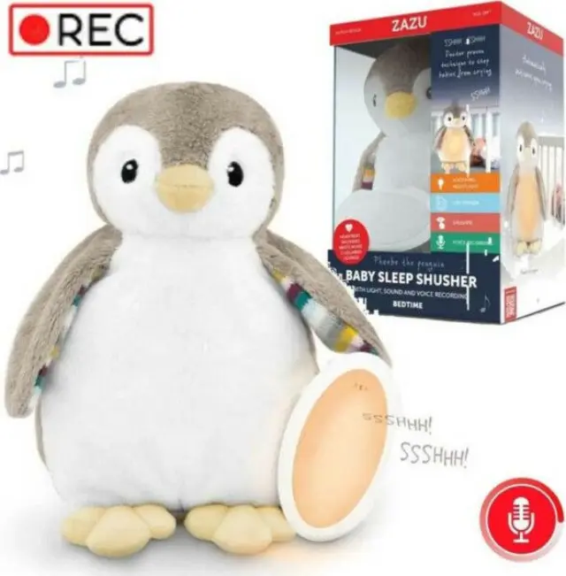 Zazu Kids Phoebe Πιγκουϊνάκι με Ηχογράφηση, Λευκούς Ήχους και Φωτάκι ZA-PHOEBE-01 2