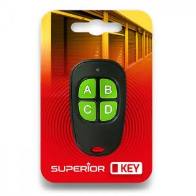 Superior Τηλεχειριστήριο Γκαραζόπορτας Key με 4 Κανάλια και Σταθερή Συχνότητα 433,92 MHz (SUPRF003) (SPRSUPRF003) SUPERIOR ELECTRONICS 2