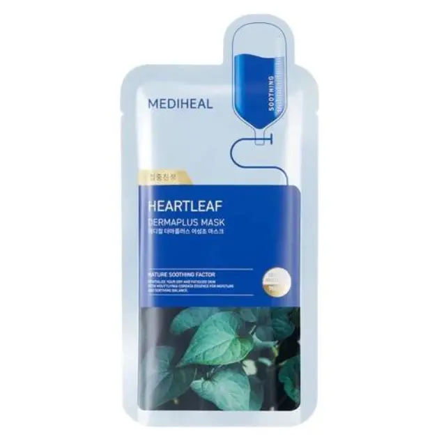 Mediheal Dermaplus Heartleaf Mask - Μάσκα προσώπου με Healtleaf για καταπράυνση και ενυδάτωση