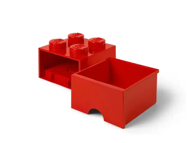 LEGO Τουβλάκι Κουτί Αποθήκευσης Με Συρτάρι Κόκκινο 25x25x18εκ. 029418 3