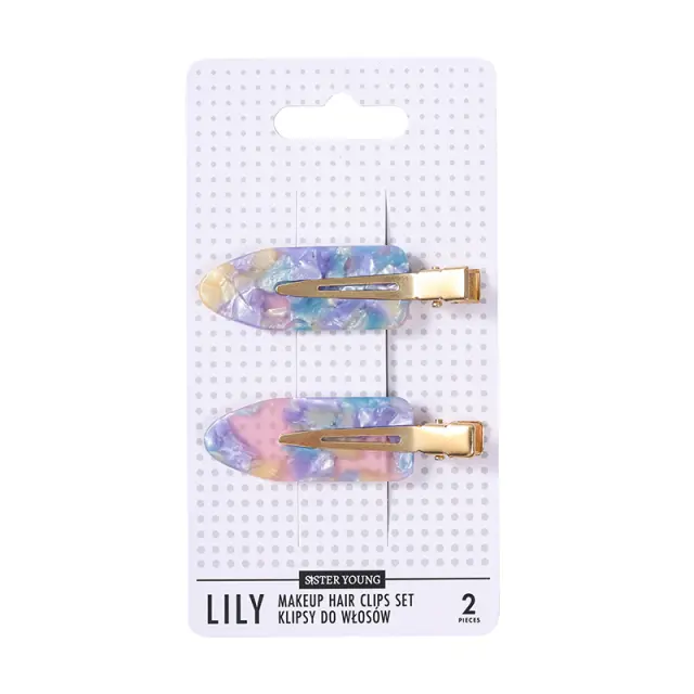 Sister Young LILY Makeup Hair Clips Set Pink Blue (2 τεμάχια)