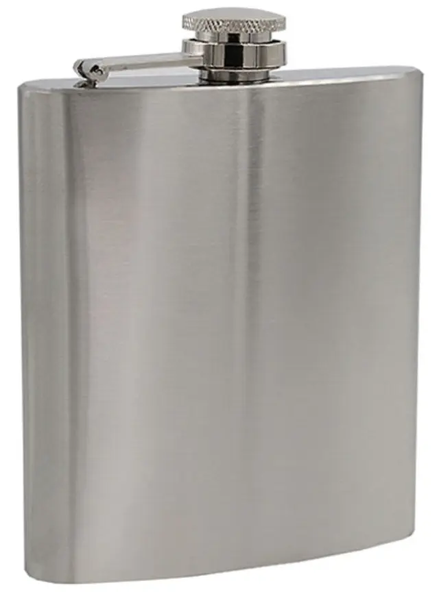 Hip Flask Φλασκί Ποτού Chrome Mat (F001) - 210ml