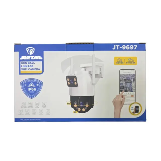 Jortan JT-9697QJW IP Dual Κάμερα Παρακολούθησης Wi-Fi Full HD 1080p Αδιάβροχη με Αμφίδρομη Επικοινωνία και Φακό 3.6mm