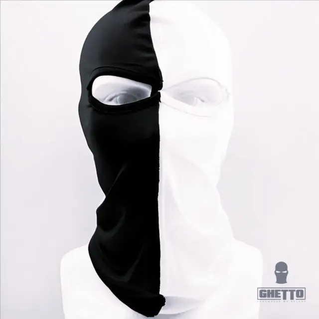 Ghetto Black / White Balaclava 2 Hole Unisex