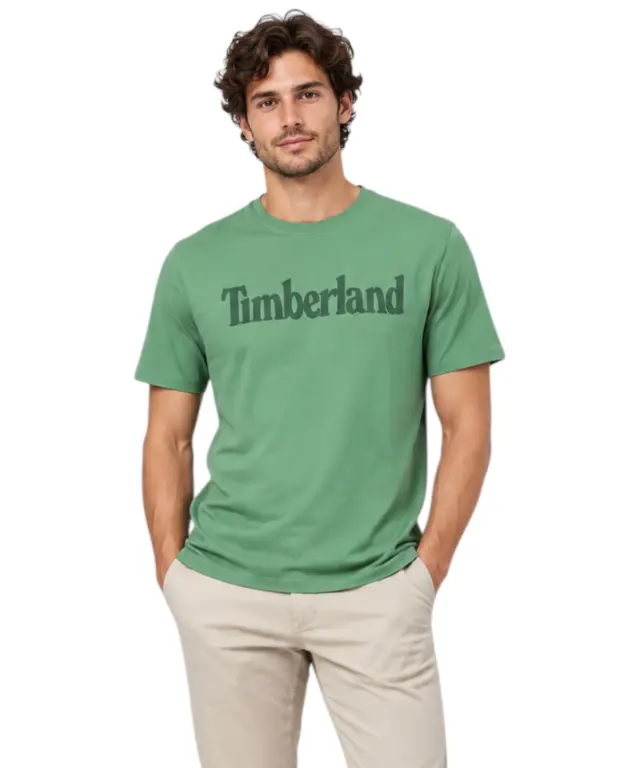 Timberland - Ανδρικό T-shirt TFO SS Linear Tee TB0A2BRN-A6Z Πράσινο - S