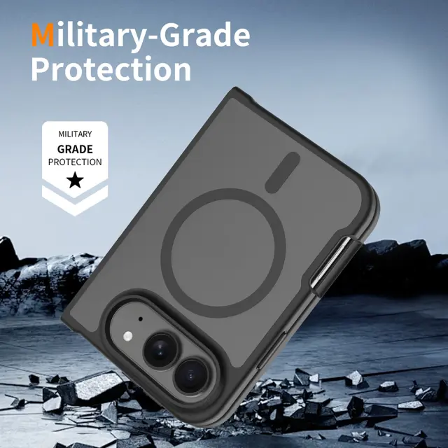Techsuit® -PureFrost MagSafe για iPhone Duo - Frosted Black. 3