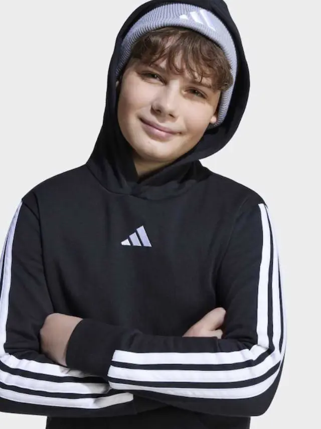 Adidas essentials 3 str φούτερ με κουκούλα JN2416 - 15-16 χρονών 3