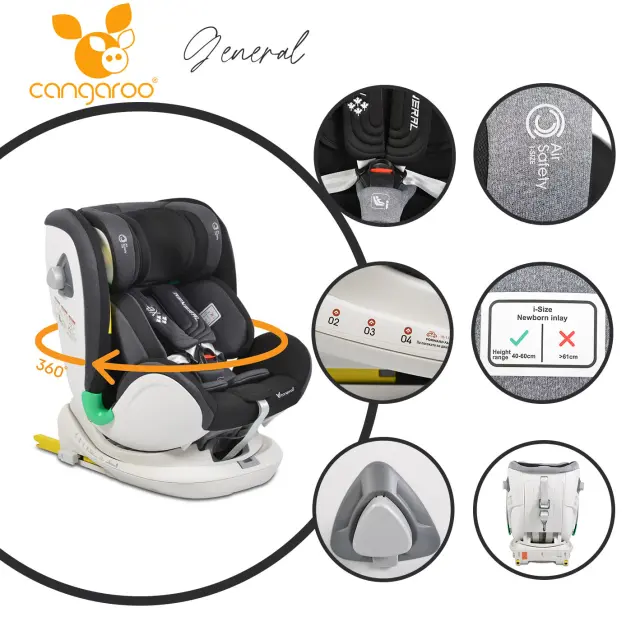 CANGAROO - Car Seat General black - 3801005150236