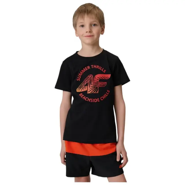 4F T-Shirt Deep Black 4FJWSS26TTSHM3284-20S. - 146
