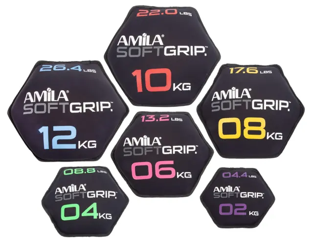AMILA Δίσκος Βαρίδιο Soft Grip 8Kg (90754) 2