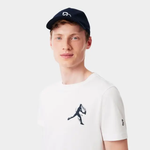 Σετ Μπλούζα/Καπέλο Lacoste TH1044-522 Λευκό/Μπλε - L 3