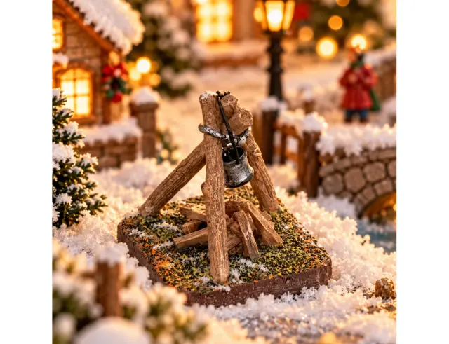 Διακοσμητική Μινιατούρα Campfire Fééric Lights & Christmas με ύψος 10.5cm 169618