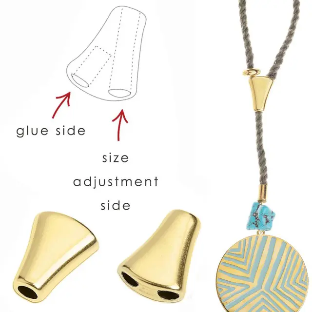 Ακροδέκτης για Θηλιές Εσωτ.Διαμ. 4mm - 17.4x13.6mm - Gold Plated - 1τεμ